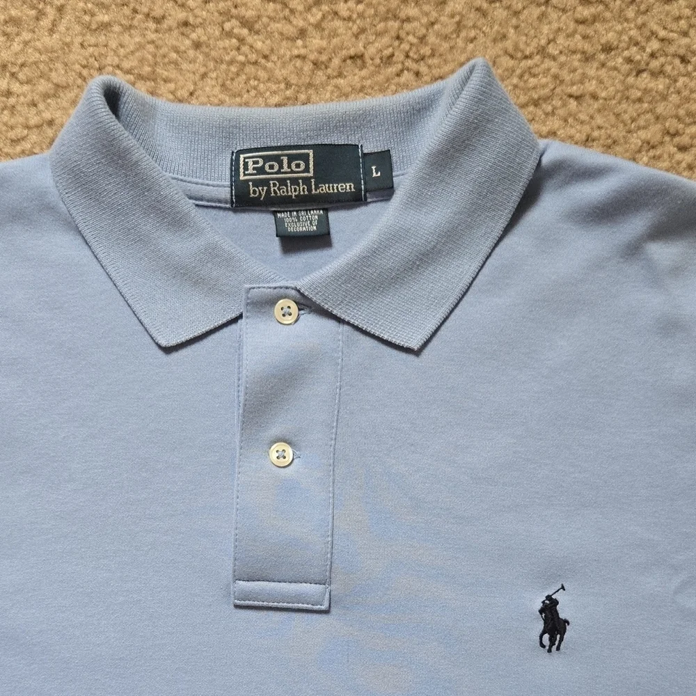 Polo Ralph Lauren Men's Blue Polo Shirt L
